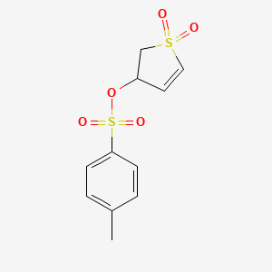 molecular formula C11H12O5S2 B2377413 (1,1-Dioxo-2,3-dihydrothiophen-3-yl) 4-methylbenzenesulfonate CAS No. 39582-96-2