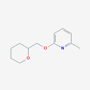 molecular formula C12H17NO2 B2377419 2-甲基-6-[(氧杂-2-基)甲氧基]吡啶 CAS No. 2176125-97-4