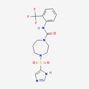 4-((1H-imidazol-4-yl)sulfonyl)-N-(2-(trifluoromethyl)phenyl)-1,4-diazepane-1-carboxamide