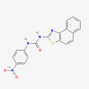 molecular formula C18H12N4O3S B2377421 1-Benzo[e][1,3]benzothiazol-2-yl-3-(4-nitrophenyl)urea CAS No. 26135-57-9