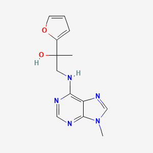 2-(Furan-2-yl)-1-[(9-methylpurin-6-yl)amino]propan-2-ol