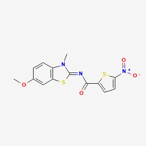 (E)-N-(6-methoxy-3-methylbenzo[d]thiazol-2(3H)-ylidene)-5-nitrothiophene-2-carboxamide