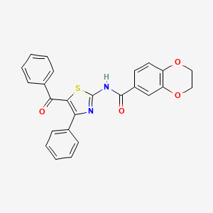 N-(5-benzoyl-4-phenyl-1,3-thiazol-2-yl)-2,3-dihydro-1,4-benzodioxine-6-carboxamide