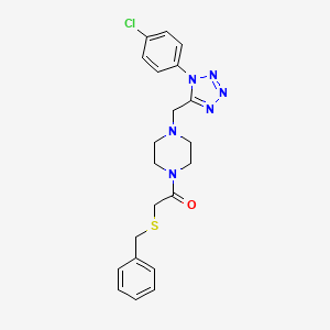 2-(benzylthio)-1-(4-((1-(4-chlorophenyl)-1H-tetrazol-5-yl)methyl)piperazin-1-yl)ethanone