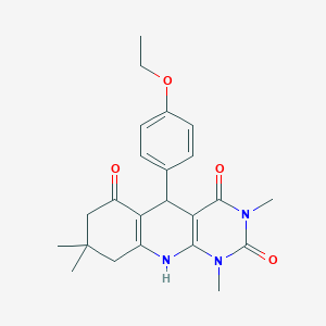 5-(4-ethoxyphenyl)-1,3,8,8-tetramethyl-5,8,9,10-tetrahydropyrimido[4,5-b]quinoline-2,4,6(1H,3H,7H)-trione