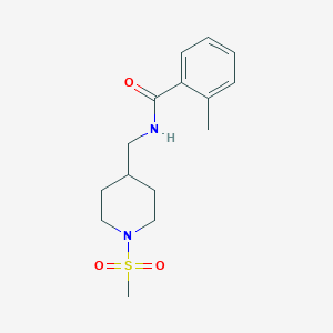 2-methyl-N-((1-(methylsulfonyl)piperidin-4-yl)methyl)benzamide
