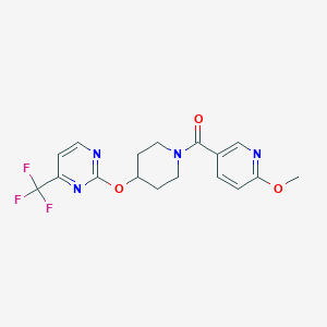 (6-Methoxypyridin-3-yl)-[4-[4-(trifluoromethyl)pyrimidin-2-yl]oxypiperidin-1-yl]methanone