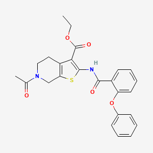 Ethyl 6-acetyl-2-(2-phenoxybenzamido)-4,5,6,7-tetrahydrothieno[2,3-c]pyridine-3-carboxylate