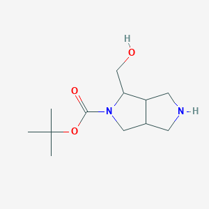 tert-butyl 4-(hydroxymethyl)-2,3,3a,4,6,6a-hexahydro-1H-pyrrolo[3,4-c]pyrrole-5-carboxylate