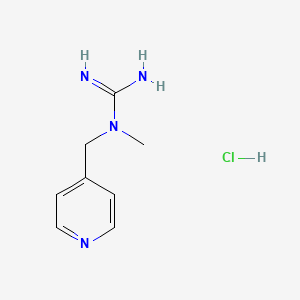 molecular formula C8H13ClN4 B2377511 N-methyl-N-[(pyridin-4-yl)methyl]guanidine hydrochloride CAS No. 1864061-14-2