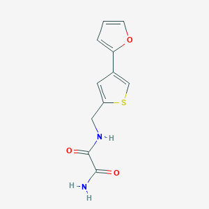 molecular formula C11H10N2O3S B2377528 N'-[[4-(Furan-2-yl)thiophen-2-yl]methyl]oxamide CAS No. 2379997-23-4