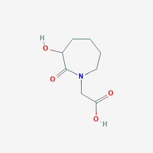 molecular formula C8H13NO4 B2377535 2-(3-Hydroxy-2-oxoazepan-1-yl)acetic acid CAS No. 1936187-00-6