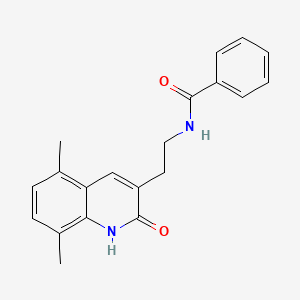 molecular formula C20H20N2O2 B2377538 N-(2-(5,8-dimethyl-2-oxo-1,2-dihydroquinolin-3-yl)ethyl)benzamide CAS No. 851406-87-6