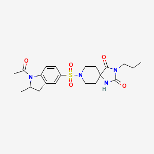 8-((1-Acetyl-2-methylindolin-5-yl)sulfonyl)-3-propyl-1,3,8-triazaspiro[4.5]decane-2,4-dione