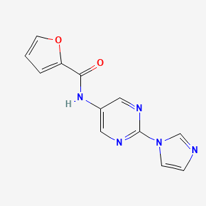 molecular formula C12H9N5O2 B2377544 N-(2-(1H-imidazol-1-yl)pyrimidin-5-yl)furan-2-carboxamide CAS No. 1421443-91-5