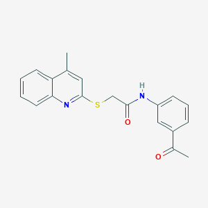 N-(3-acetylphenyl)-2-(4-methylquinolin-2-yl)sulfanylacetamide