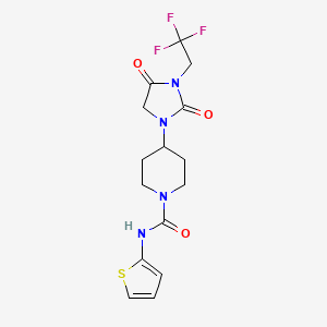 4-[2,4-dioxo-3-(2,2,2-trifluoroethyl)imidazolidin-1-yl]-N-(thiophen-2-yl)piperidine-1-carboxamide