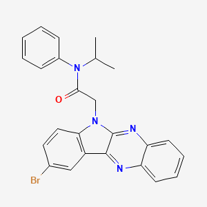 molecular formula C25H21BrN4O B2377555 2-(9-溴-6H-吲哚并[2,3-b]喹喔啉-6-基)-N-异丙基-N-苯基乙酰胺 CAS No. 443329-06-4