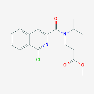 molecular formula C17H19ClN2O3 B2377562 methyl 3-[1-(1-chloroisoquinolin-3-yl)-N-(propan-2-yl)formamido]propanoate CAS No. 1333850-84-2
