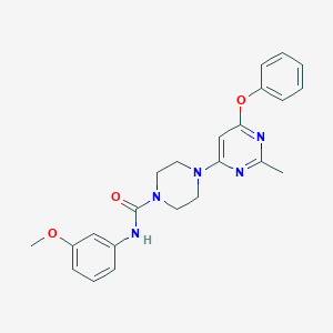 molecular formula C23H25N5O3 B2377568 N-(3-甲氧基苯基)-4-(2-甲基-6-苯氧基嘧啶-4-基)哌嗪-1-甲酰胺 CAS No. 946372-87-8