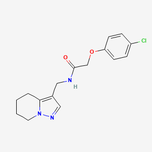 molecular formula C16H18ClN3O2 B2377569 2-(4-chlorophenoxy)-N-((4,5,6,7-tetrahydropyrazolo[1,5-a]pyridin-3-yl)methyl)acetamide CAS No. 2034245-90-2