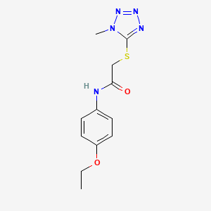 molecular formula C12H15N5O2S B2377570 N-(4-ethoxyphenyl)-2-[(1-methyl-1H-1,2,3,4-tetrazol-5-yl)sulfanyl]acetamide CAS No. 329078-77-5