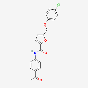 N-(4-acetylphenyl)-5-[(4-chlorophenoxy)methyl]furan-2-carboxamide