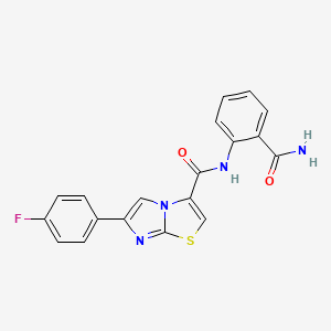 N-(2-carbamoylphenyl)-6-(4-fluorophenyl)imidazo[2,1-b]thiazole-3-carboxamide