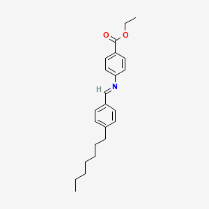 molecular formula C23H29NO2 B2377580 ethyl 4-{[(E)-(4-heptylphenyl)methylidene]amino}benzenecarboxylate CAS No. 477856-77-2