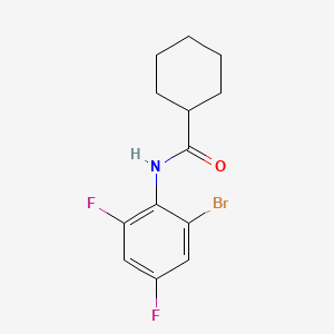 molecular formula C13H14BrF2NO B2377582 N-(2-bromo-4,6-difluorophenyl)cyclohexanecarboxamide CAS No. 497061-26-4