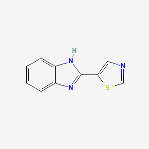 molecular formula C10H7N3S B2377585 5-(1H-benzo[d]imidazol-2-yl)thiazole CAS No. 90765-94-9