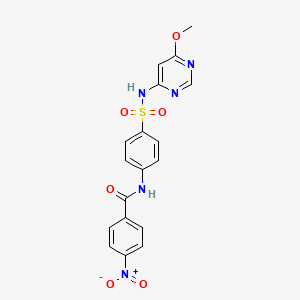 N-(4-(N-(6-methoxypyrimidin-4-yl)sulfamoyl)phenyl)-4-nitrobenzamide
