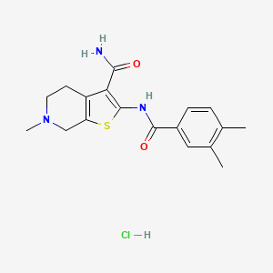 2-(3,4-Dimethylbenzamido)-6-methyl-4,5,6,7-tetrahydrothieno[2,3-c]pyridine-3-carboxamide hydrochloride