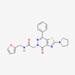 N-(furan-2-ylmethyl)-2-(4-oxo-7-phenyl-2-(pyrrolidin-1-yl)thiazolo[4,5-d]pyridazin-5(4H)-yl)acetamide