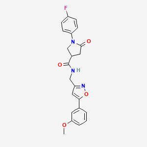 1-(4-fluorophenyl)-N-((5-(3-methoxyphenyl)isoxazol-3-yl)methyl)-5-oxopyrrolidine-3-carboxamide