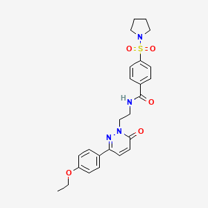 N-(2-(3-(4-ethoxyphenyl)-6-oxopyridazin-1(6H)-yl)ethyl)-4-(pyrrolidin-1-ylsulfonyl)benzamide