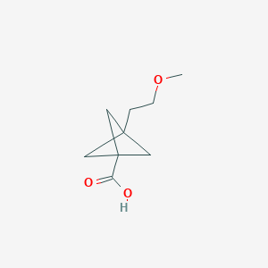 molecular formula C9H14O3 B2377631 3-(2-Methoxyethyl)bicyclo[1.1.1]pentane-1-carboxylic acid CAS No. 2287341-99-3