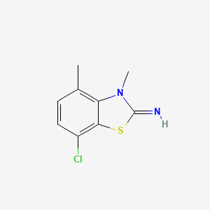 molecular formula C9H9ClN2S B2377633 7-chloro-3,4-dimethylbenzo[d]thiazol-2(3H)-imine CAS No. 782391-47-3