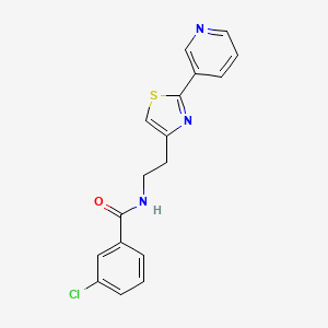 3-chloro-N-(2-(2-(pyridin-3-yl)thiazol-4-yl)ethyl)benzamide