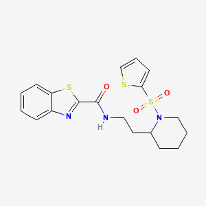N-(2-(1-(thiophen-2-ylsulfonyl)piperidin-2-yl)ethyl)benzo[d]thiazole-2-carboxamide