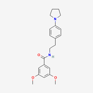 molecular formula C21H26N2O3 B2377650 3,5-二甲氧基-N-(4-(吡咯啉-1-基)苯乙基)苯甲酰胺 CAS No. 953170-60-0