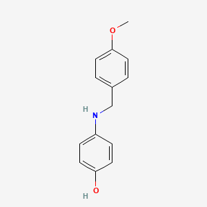 molecular formula C14H15NO2 B2377652 4-[(4-甲氧基苄基)氨基]苯酚 CAS No. 63760-17-8