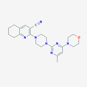 2-[4-(4-Methyl-6-morpholin-4-ylpyrimidin-2-yl)piperazin-1-yl]-5,6,7,8-tetrahydroquinoline-3-carbonitrile