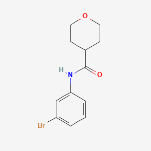 molecular formula C12H14BrNO2 B2377702 N-(3-bromophenyl)oxane-4-carboxamide CAS No. 1094224-06-2