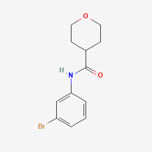 molecular formula C12H14BrNO2 B2377702 N-(3-溴苯基)氧杂环己烷-4-甲酰胺 CAS No. 1094224-06-2