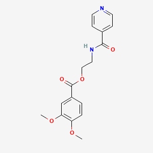 molecular formula C17H18N2O5 B2377708 2-(Isonicotinamido)ethyl 3,4-dimethoxybenzoate CAS No. 325763-99-3