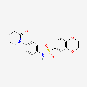 molecular formula C19H20N2O5S B2377716 N-[4-(2-oxopiperidin-1-yl)phenyl]-2,3-dihydro-1,4-benzodioxine-6-sulfonamide CAS No. 941873-66-1