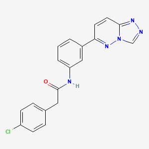 molecular formula C19H14ClN5O B2377723 2-(4-chlorophenyl)-N-[3-([1,2,4]triazolo[4,3-b]pyridazin-6-yl)phenyl]acetamide CAS No. 891113-73-8