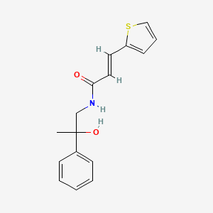 molecular formula C16H17NO2S B2377730 (E)-N-(2-hydroxy-2-phenylpropyl)-3-(thiophen-2-yl)acrylamide CAS No. 1351664-10-2