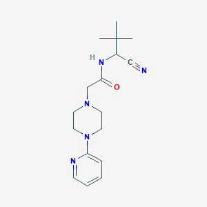 molecular formula C17H25N5O B2377742 N-(1-Cyano-2,2-dimethylpropyl)-2-(4-pyridin-2-ylpiperazin-1-yl)acetamide CAS No. 2249405-92-1